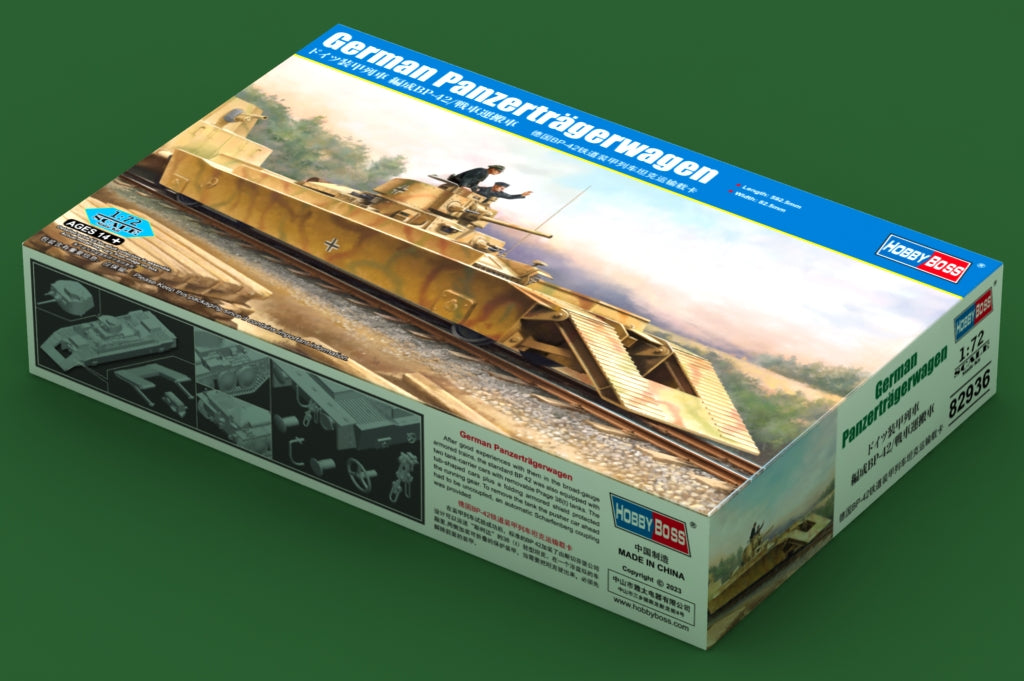 HobbyBoss 1/35 German Panzerträgerwagen 82936 WWII Armoured Rail Transport Wagon Model Kit NZ Stock