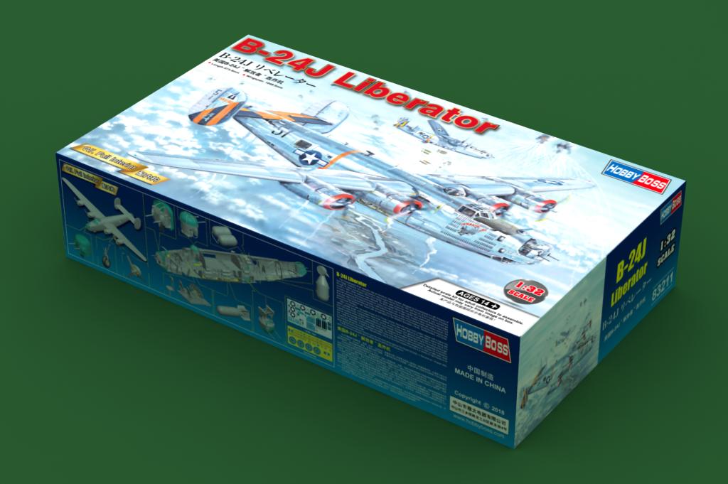 HobbyBoss 1/32 Scale B-24J Liberator WWII Heavy Bomber Plastic Model Kit 83211 NZ Stock