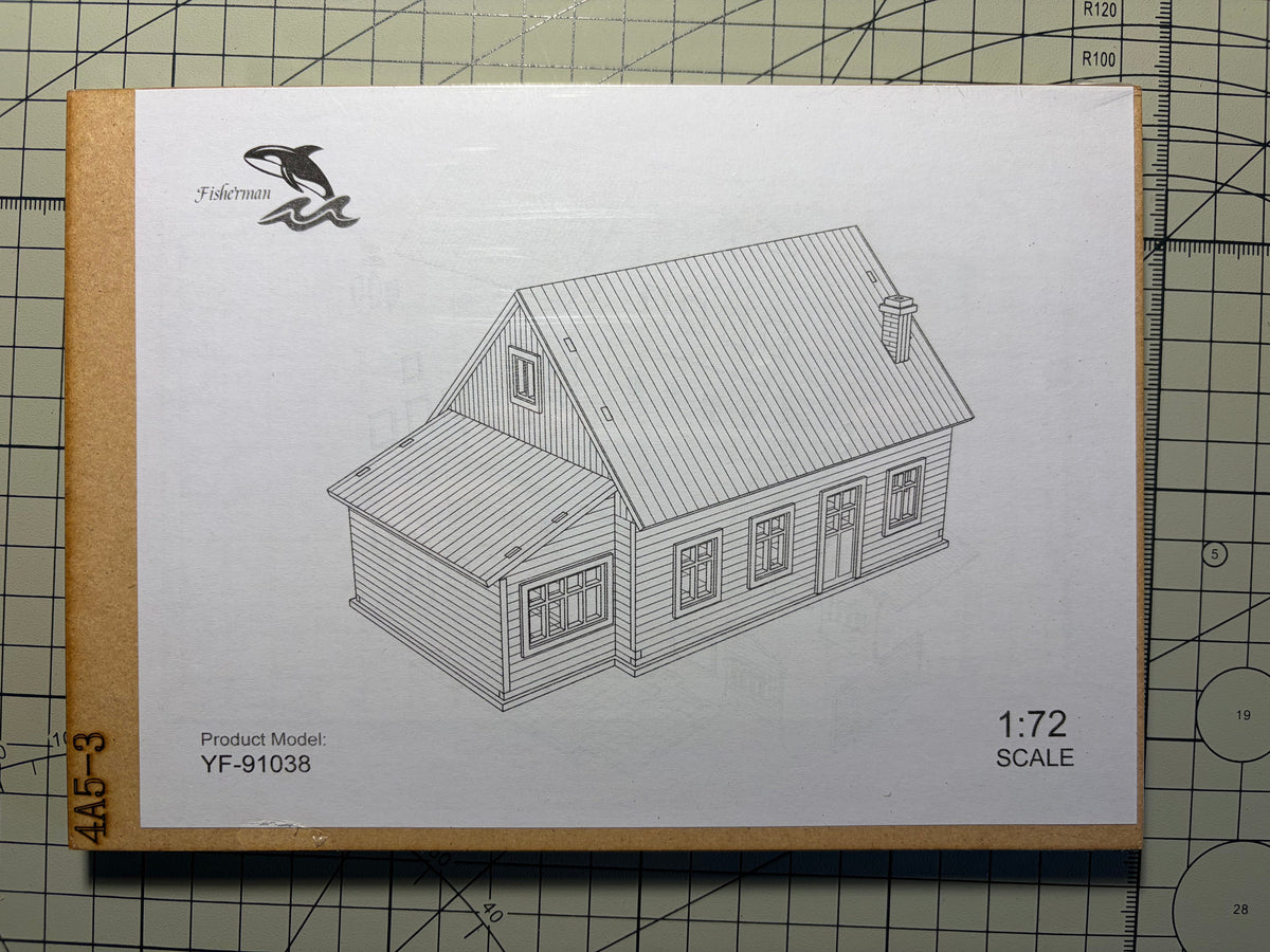 Fisherman 1/72 Wooden House YF-91038 Laser Cut Wood Building Diorama Model Kit NZ Stock