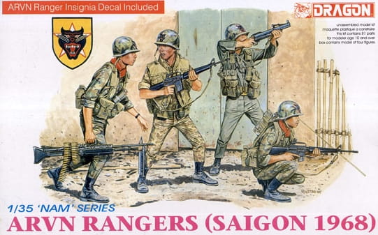Dragon Models 1:35 scale ARVN Rangers (Saigon 1968) 3314 scale model kit