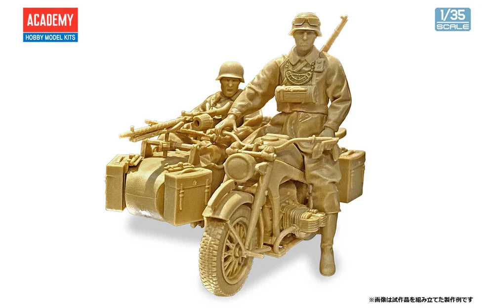 Academy 1:35 scale German Panzer I Ausf. B & Motorcycle "Zundapp KS750" 13556 scale model kit
