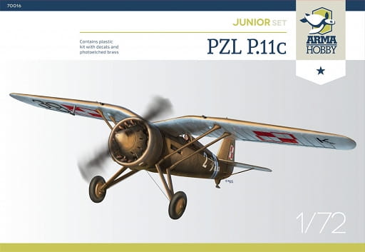 Arma Hobby 1:72 scale PZL P.11c "Junior Set" 70016 scale model kit