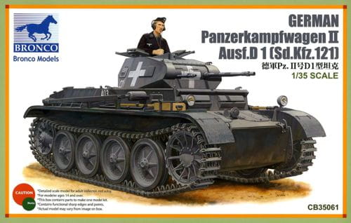 BRONCO 1:35 scale PanzerKampfwagen II Ausf. D1 CB 35061 scale model kit