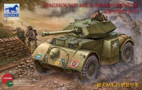 Bronco 1:35 scale Staghound Mk. III Armoured Car 35021 plastic model