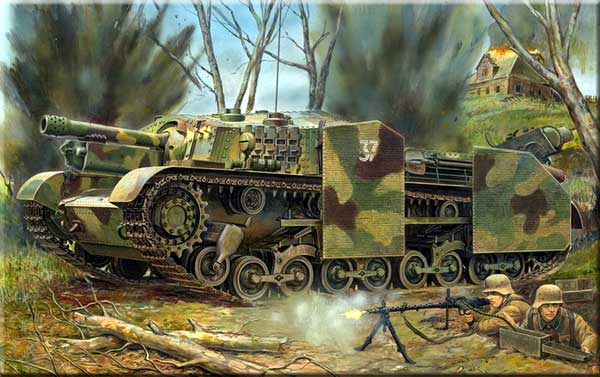 Bronco 1/35 scale Hungarian 40/43M 'Zrinyi' II 105mm Assault Gun 35036 plastic model kit