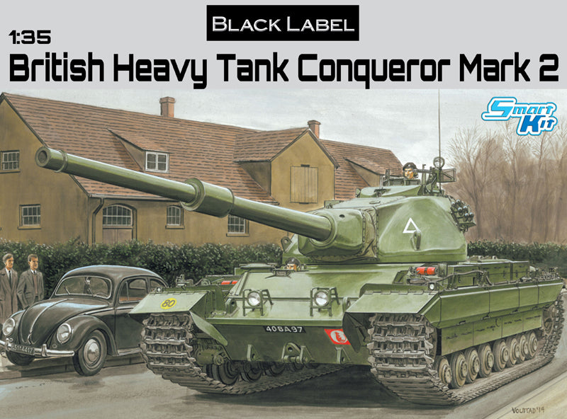 Dragon Black Label 1/35 British Heavy Tank Conqueror Mk.2 Plastic Model Kit (No. 3555)
