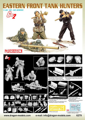 Dragon 1/35 Eastern Front Tank Hunters Gen2 WWII German Infantry Set 6279