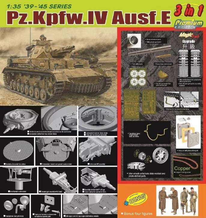 Dragon 1/35 Pz.Kpfw. IV Ausf. E – 3‑in‑1 Variant (No. 6874)