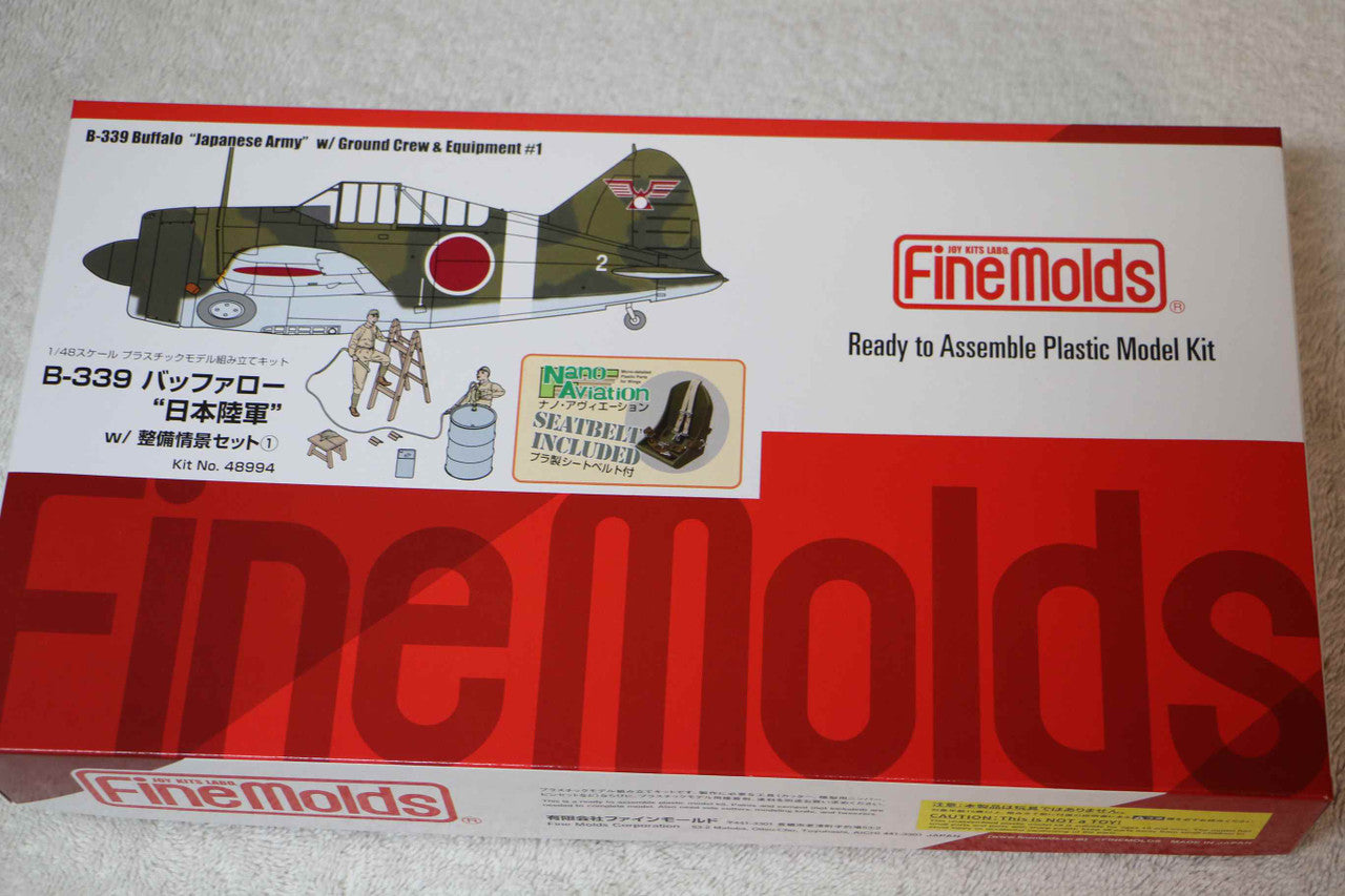 Fine Molds 1/48 B-339 Buffalo "Japanese Army" w/ Ground Crew & Equipment #1 Plastic Model Kit 48994