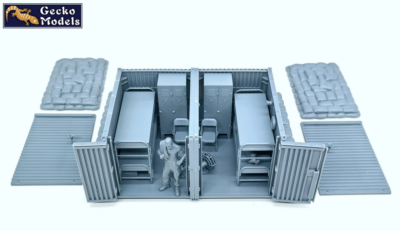 Gecko Models 1:35 scale US Army Base Temporary Dormitories In Vietnam War Era 35GM0116 plastic model kit