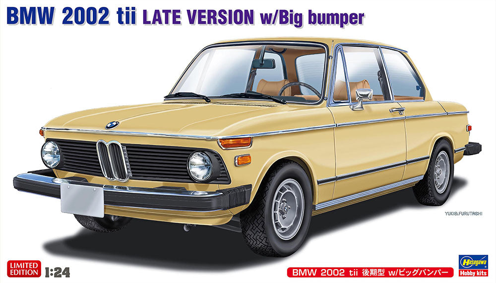 Hasegawa 1/24 Scale BMW 2002 tii Late Version w/ Big Bumper Plastic Model Car Kit 20756