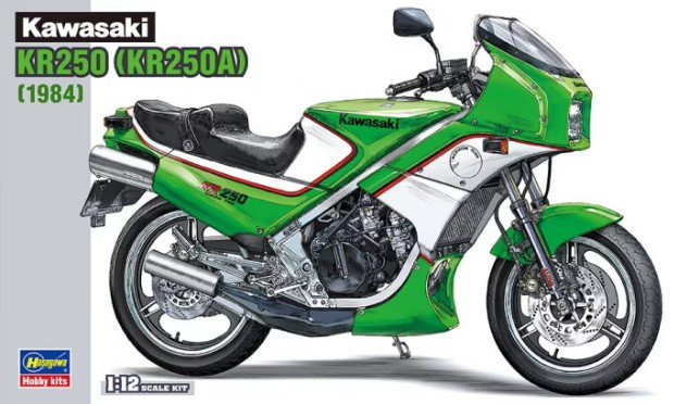 Hasegawa 1/12 Scale Kawasaki KR250 (KR250A) 1984 Plastic Model Motorcycle Kit 21512