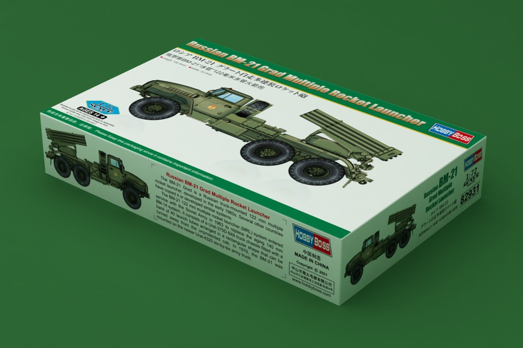 HobbyBoss 1/72 Russian BM-21 Grad Multiple Rocket Launcher Kit 82931