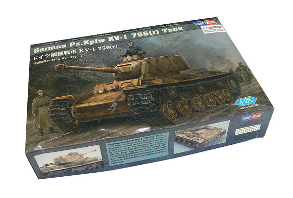HobbyBoss 1/48 Scale German Pz.Kpfw. KV-1 756(r) Tank 84818 Plastic Model Kit NZ Stock
