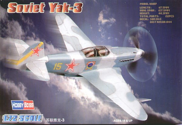 HOBBY BOSS 1:72 scale Soviet Yak-3 80255 plastic model kit