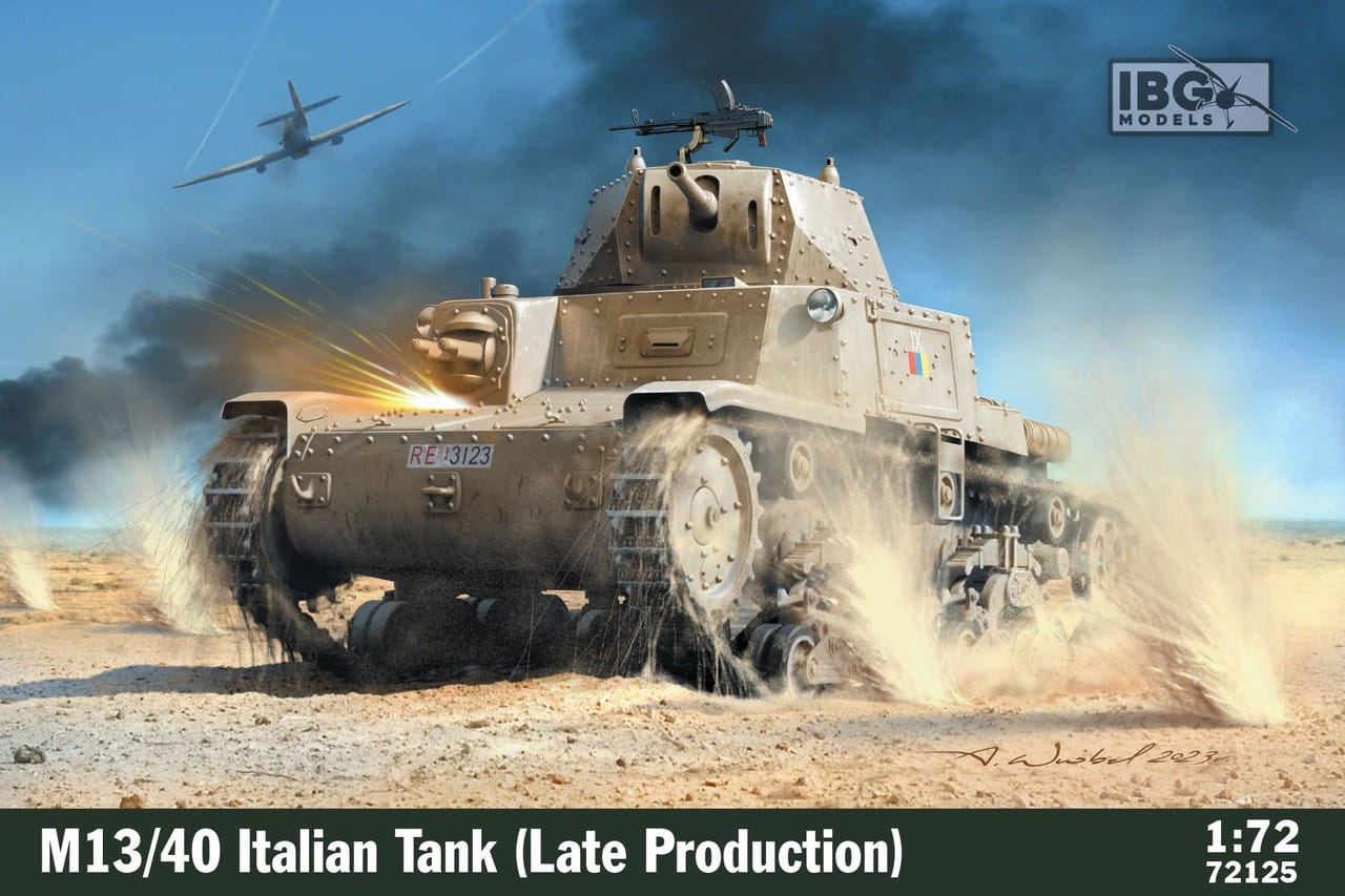 IBG Models 1:72 scale M13/40 Italian Tank Late Production 72125 scale model kit