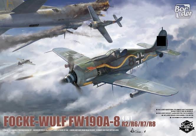 Border Model 1/35 Focke-Wulf Fw 190A-8 R2/R6/R7/R8 BF-009 Aircraft Model Kit NZ Stock