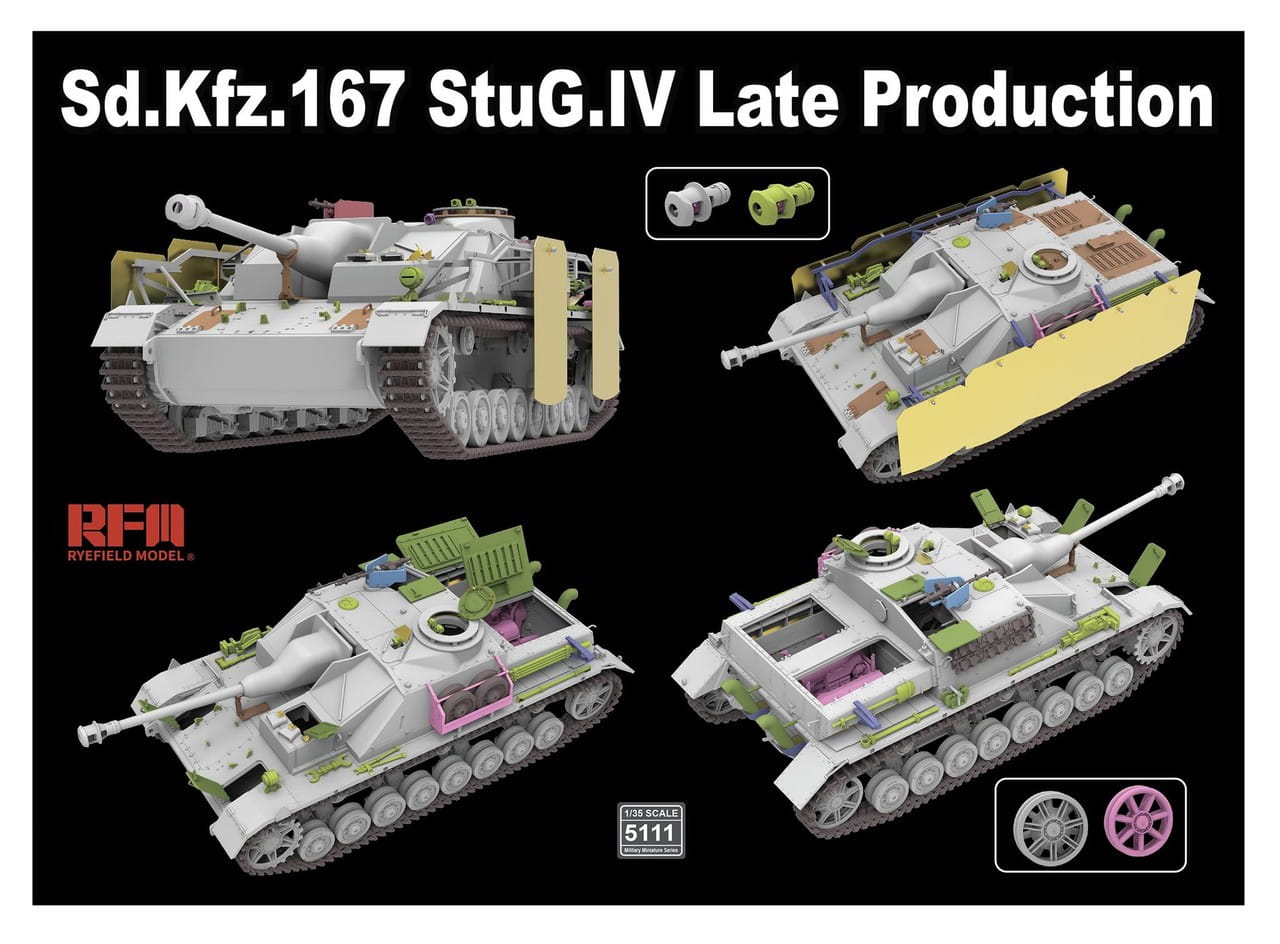 Rye Field Model 1:35 scale Sd.Kfz.167 StuG.IV Late Production 5111 scale model kit