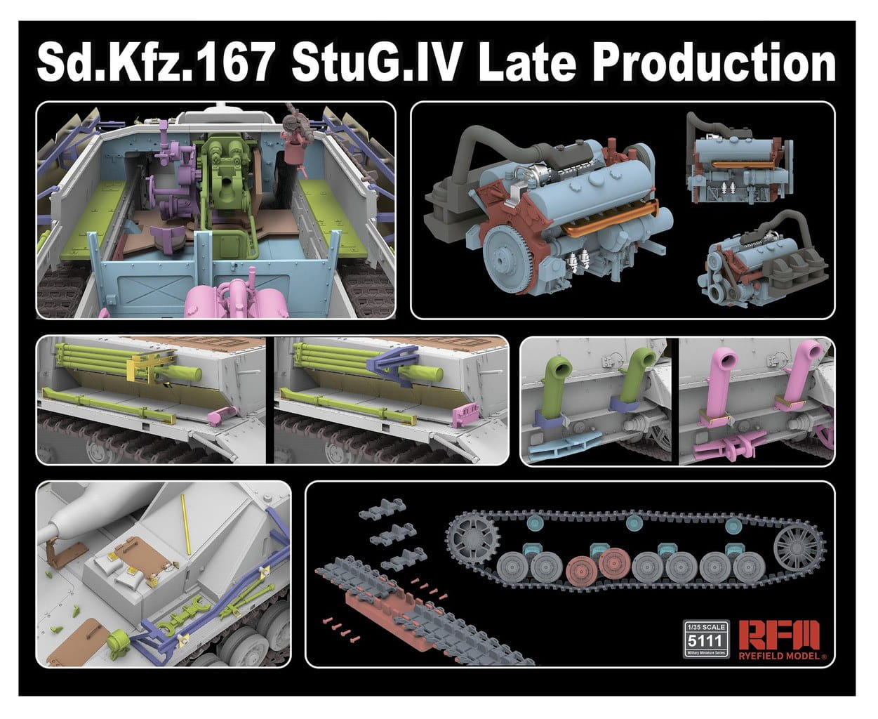 Rye Field Model 1:35 scale Sd.Kfz.167 StuG.IV Late Production 5111 scale model kit