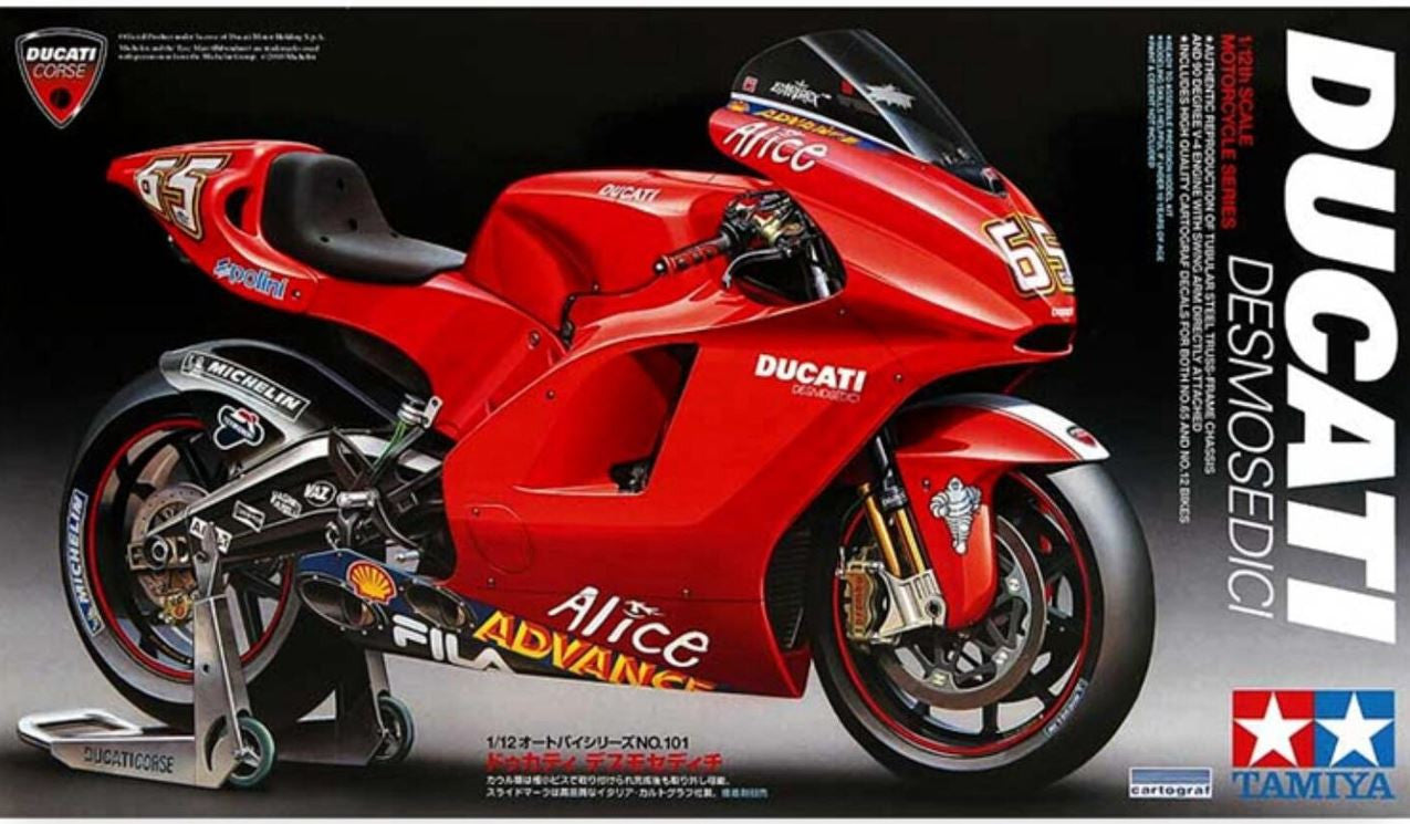 Tamiya 1/12 Scale 2004 Ducati Desmosedici GP4 MotoGP Plastic Model 14101 NZ Stock