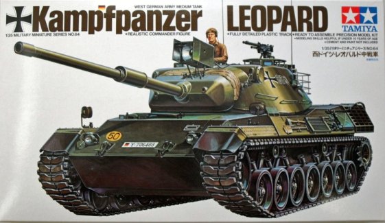 Tamiya 1/35 Kampfpanzer Leopard West German Army Medium Tank Plastic Model Kit 35064