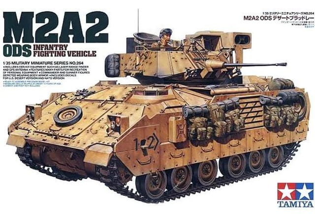 Tamiya 1/35 M2A2 ODS Infantry Fighting Vehicle with Crew Figure Modern US AFV Plastic Model Kit 35264