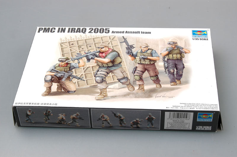 Trumpeter 1/35 PMC in Iraq 2005 Armed Assault Team Modern Military Figure Set 00419