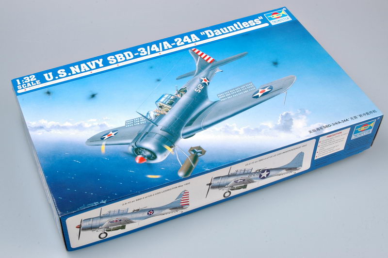 Trumpeter 1/32 U.S. Navy SBD-3/4/A-24A Dauntless Dive Bomber Plastic Model Kit 02242