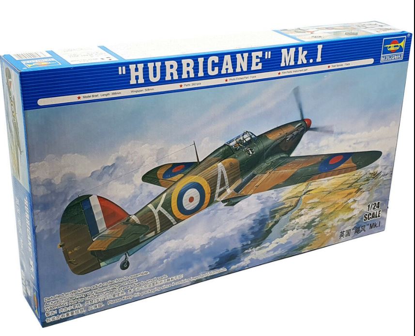 Trumpeter 1/24 Hurricane Mk.I WWII Fighter Aircraft Model Kit 02414
