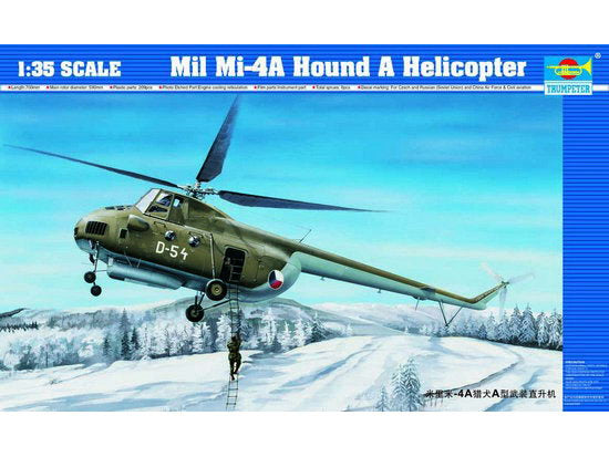 Trumpeter 1/35 Mil Mi-4A Hound A Soviet Transport Helicopter Model Kit 05101