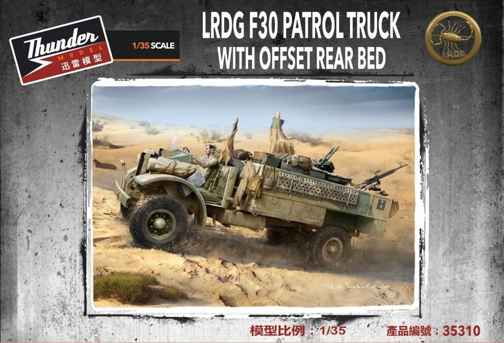 Thunder Model 1:35 scale LRDG F30 Patrol Truck w/ Offset Rear Bed 35310 scale model kit