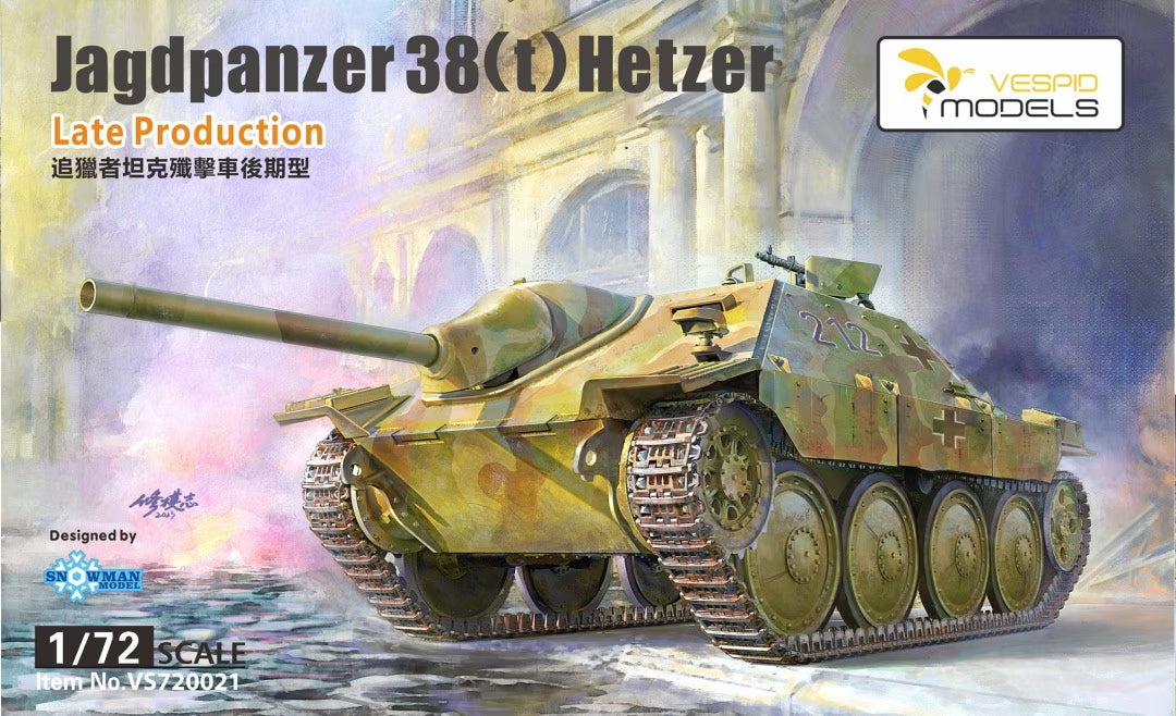 Vespid Models 1/72 Jagdpanzer 38 ‘Hetzer’ Late Production Model Kit (No. VS720021)