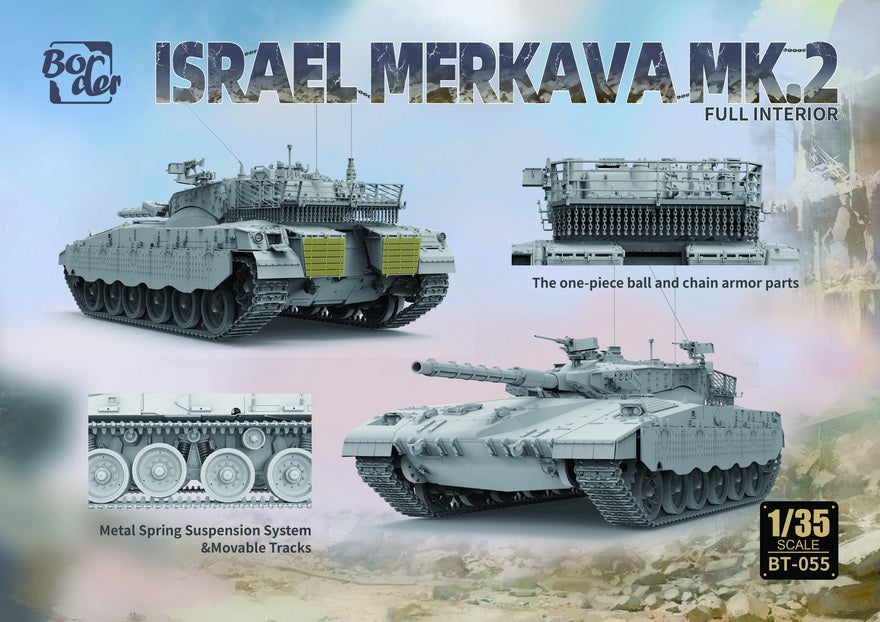 Border Model 1/35 Israel Merkava Mk.2 w/ Full Interior & Workable Tracks (No. BT-055)