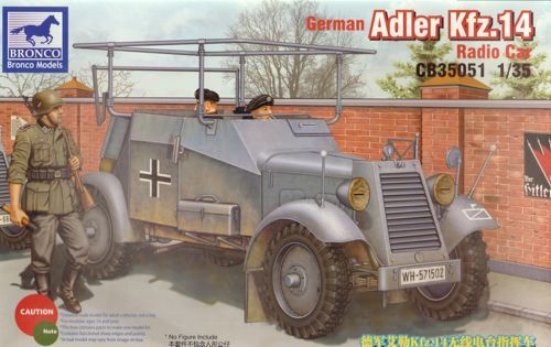 Bronco 1/35 Scale German Adler Kfz.14 Radio Car Plastic Model Kit CB35051