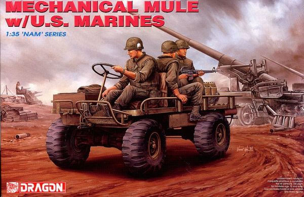Dragon 1/35 Vietnam Mechanical Mule with U.S. Marines (Kit 3317)