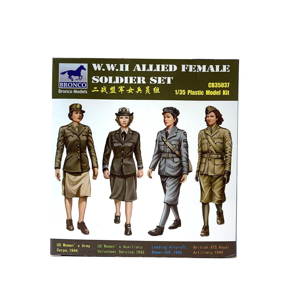 Bronco 1:35 scale W.W.II Allied Female Soldier Set 35037 plastic model