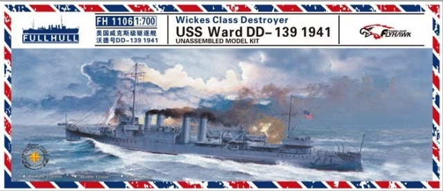 FlyHawk 1/700 USS Ward DD-139 Wickes Class Destroyer – FH1106
