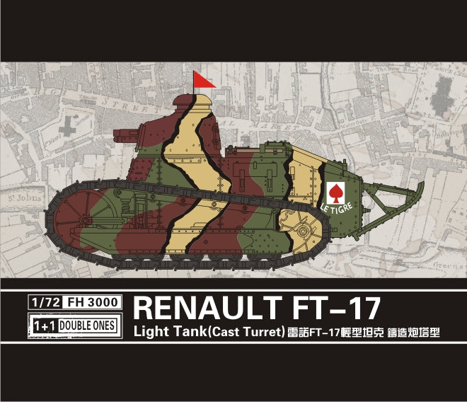 FlyHawk 1/72 Renault FT Light Tank – Cast Turret – FH3000