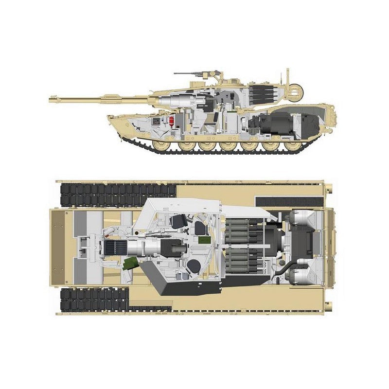 Rye Field Model 1/35 M1A1/M1A2 Abrams Tank w/Full Interior Plastic Model Kit RM-5007