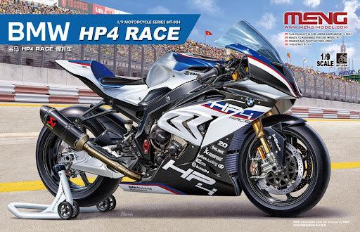 Meng Model 1/9 BMW HP4 Race Motorcycle Model Kit (No. MT-004)