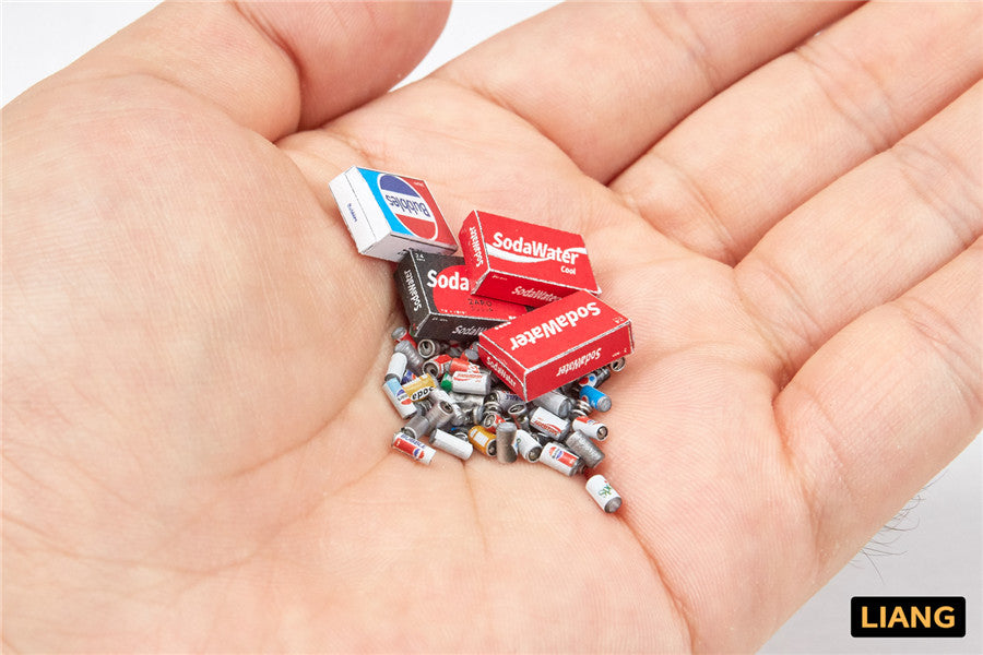 Liang Model 1/35 Scale 3D Print Soda Cans & Cardboard Boxes 1960s-1990s LIANG-0411