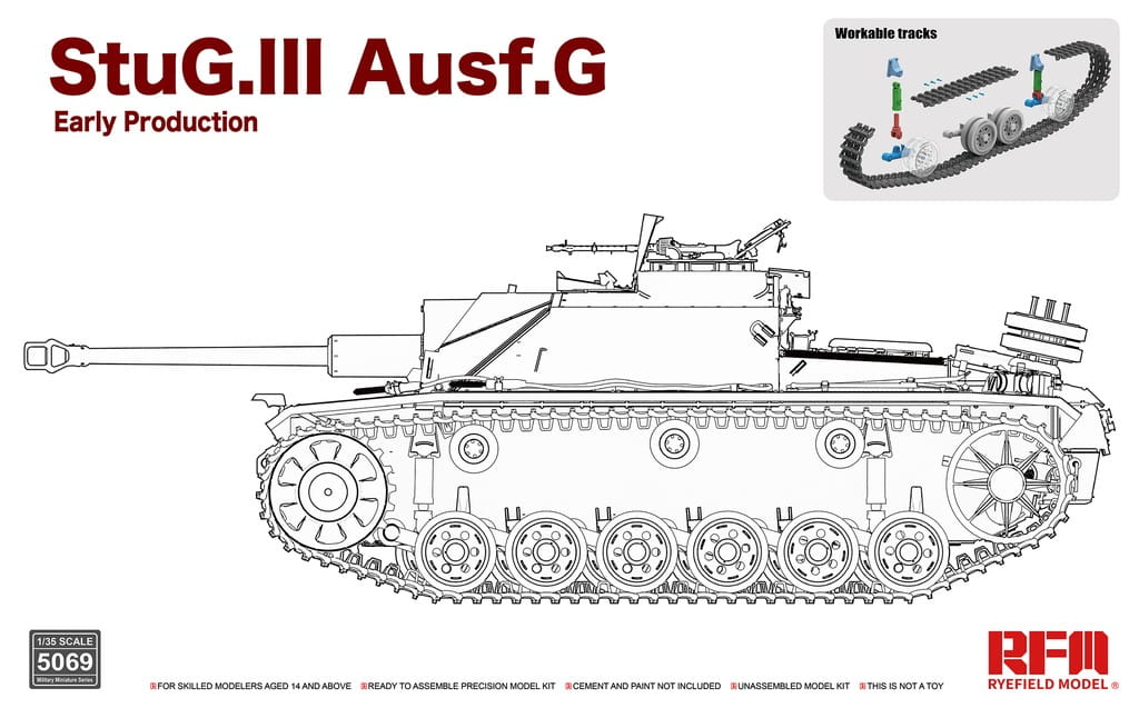 Rye Field Model 1/35 Scale StuG III Ausf.G Early Production RM-5069 Plastic Model Kit