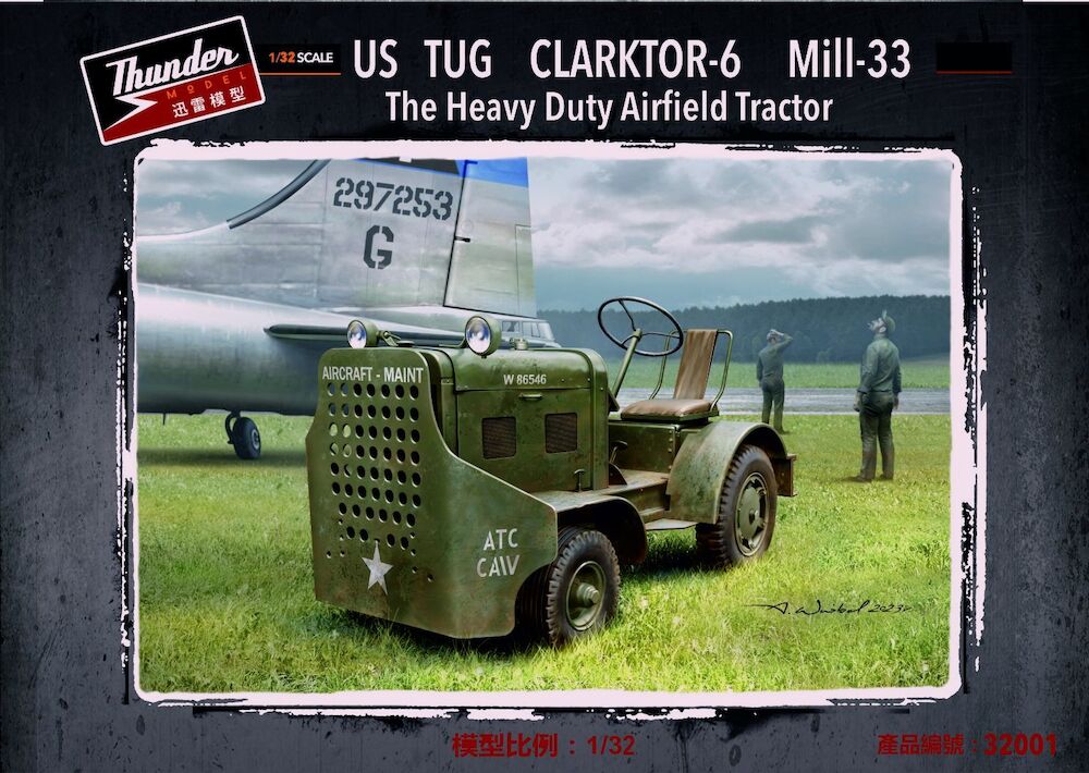 Thunder Model 1:32 US Tug Clarktor-6 Mill-33 Heavy Duty Airfield Tractor | No. 32001