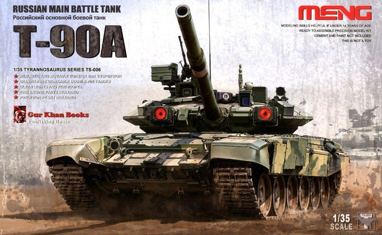Meng Model 1/35 Scale T-90A Russian Main Battle Tank Plastic Model Kit TS-006