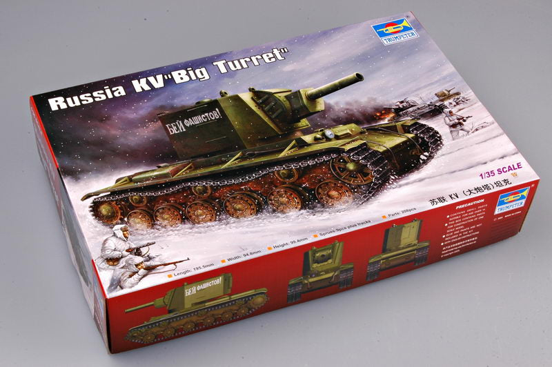 Trumpeter 1/35 Russian KV Big Turret 00311 Soviet KV-2 Heavy Tank WWII Military Armour Plastic Model Kit NZ Stock