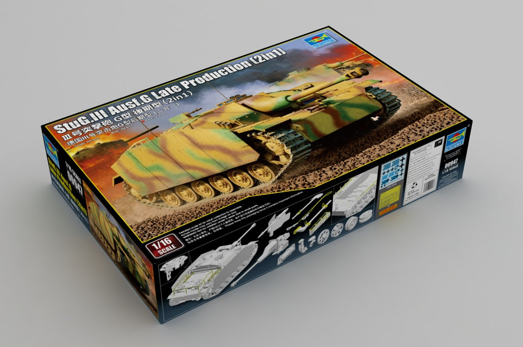 Trumpeter 1/16 StuG.III Ausf.G Late Production 00947 WWII German Assault Gun Model Kit NZ Stock