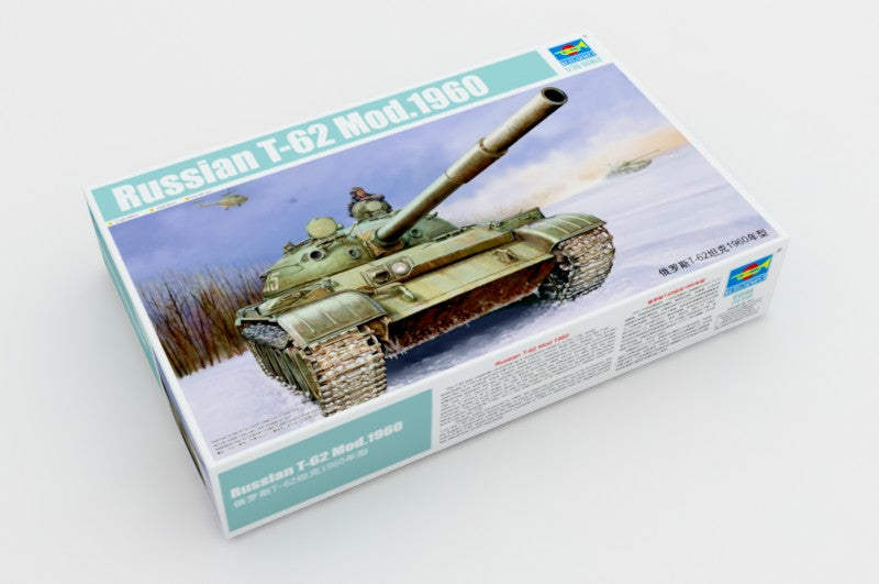 Trumpeter 1/35 Russian T-62 Mod.1960 01546 Soviet Cold War Main Battle Tank 115mm Smoothbore Gun Military Armour Plastic Model Kit NZ Stock