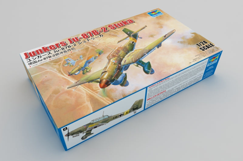 Trumpeter 1/24 Junkers Ju-87B-2 Stuka 02421 WWII German Luftwaffe Dive Bomber Model Kit NZ Stock