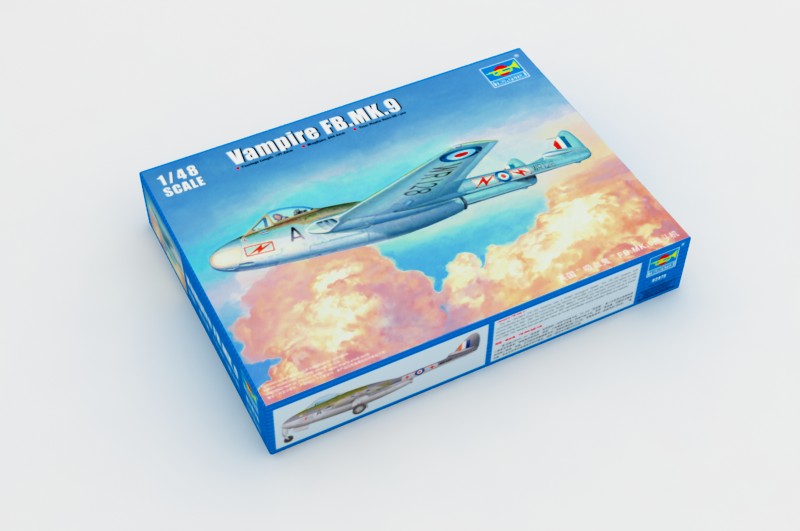 Trumpeter 1/48 De Havilland Vampire FB.Mk.9 British Jet Fighter Plastic Model Kit 02875 NZ Stock