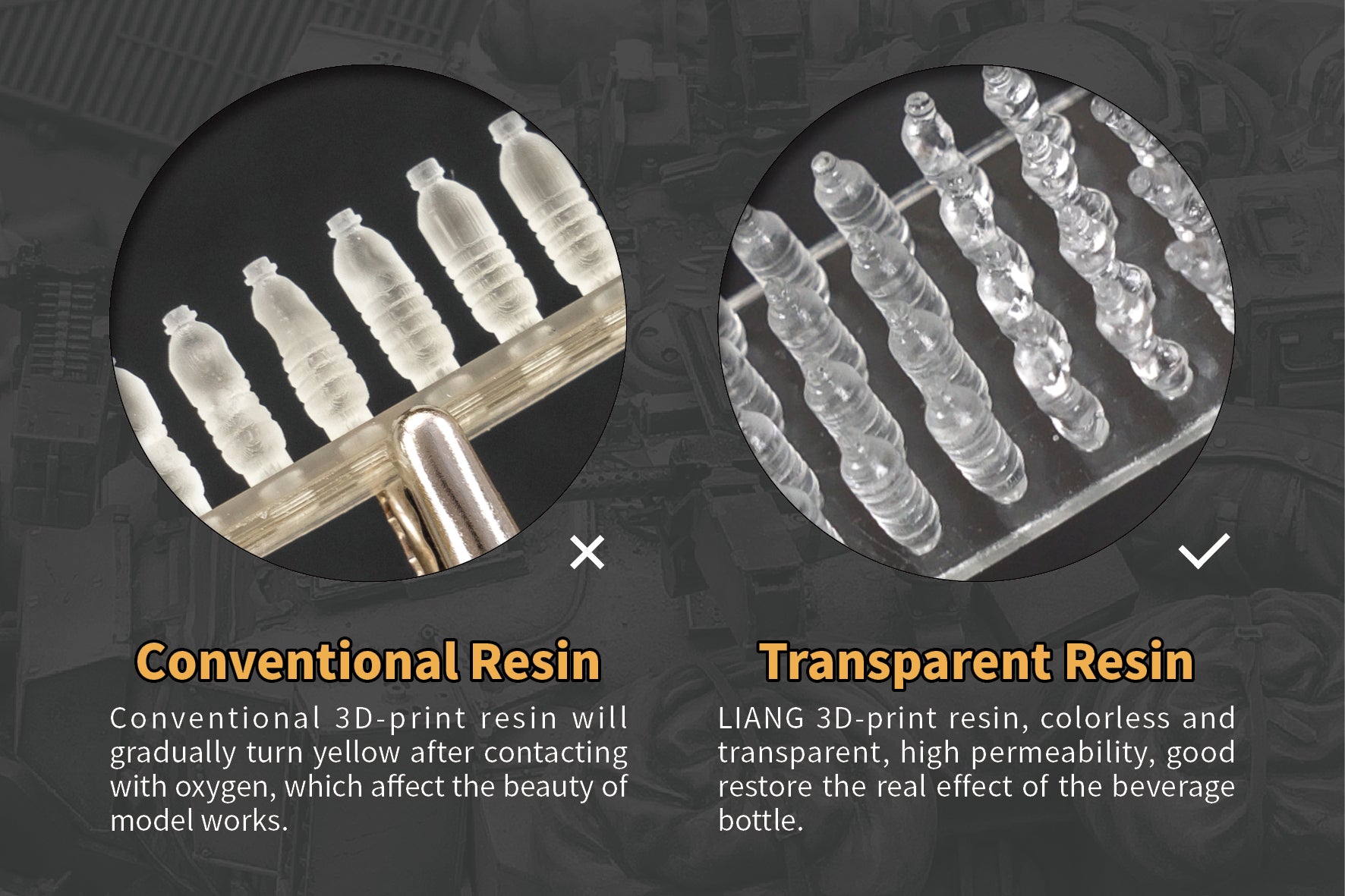 Liang Model 1/35 Scale 3D Print Water Bottles x24 LIANG-0415 Plastic Model Kit